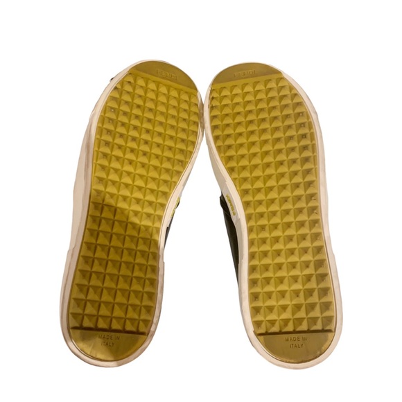 Fendi Black Leather Shearling Fur Slip On Sneakers Size 38.5 - Picture 6 of 6